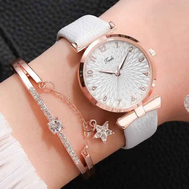 Chic Women's Magnetic Bracelet Watch &amp; Bracelet Set