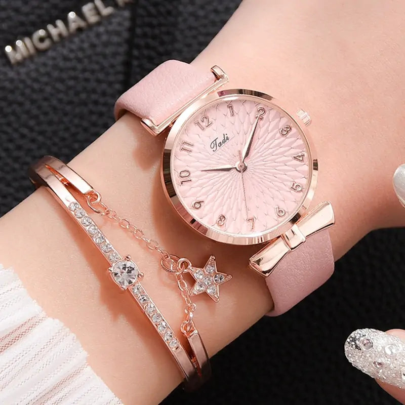 Chic Women's Magnetic Bracelet Watch &amp; Bracelet Set