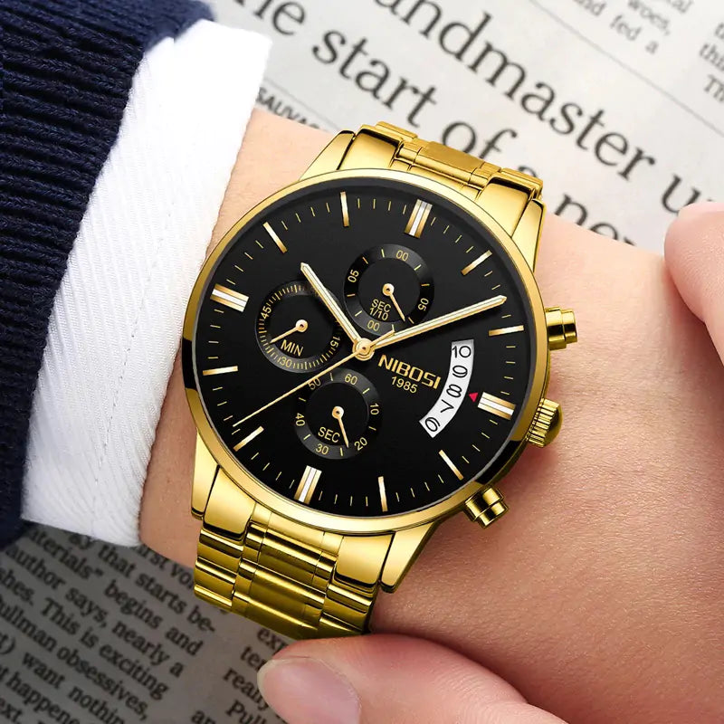 Elite Gold Luxury Men's Watch