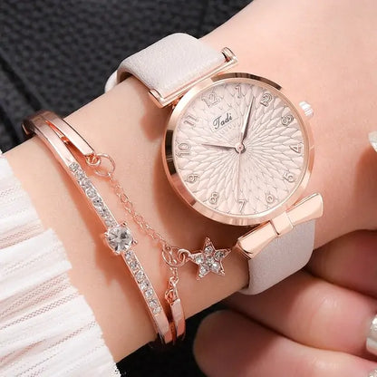 Chic Women's Magnetic Bracelet Watch &amp; Bracelet Set