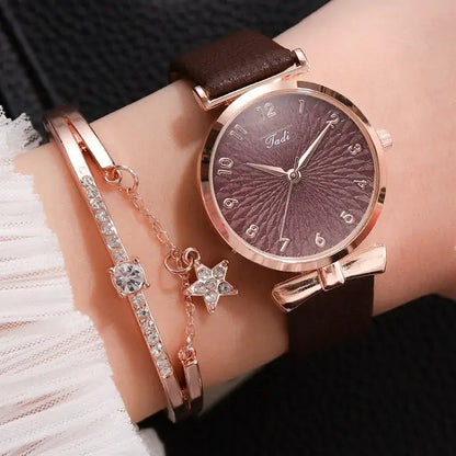 Chic Women's Magnetic Bracelet Watch &amp; Bracelet Set